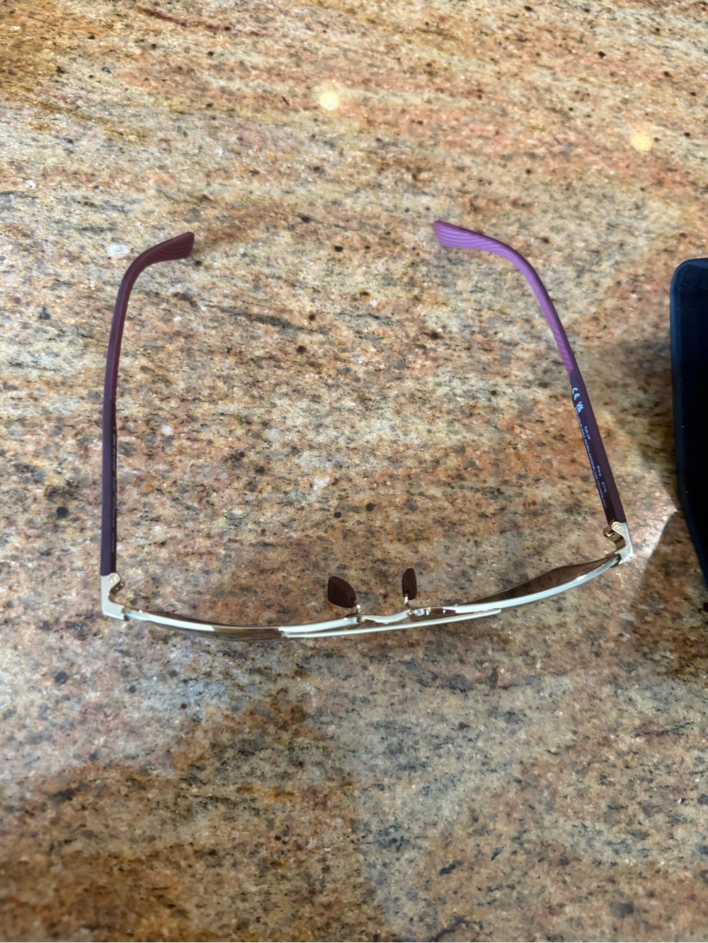 Maui Jim Piha Sunglasses — Burgundy Temples with Gold-to-Blue Gradient Lenses - Picture 7 of 8